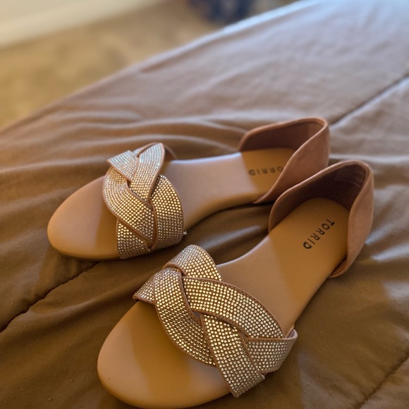 Torrid Suede Rhinestone Sandals - Picture 2 of 2